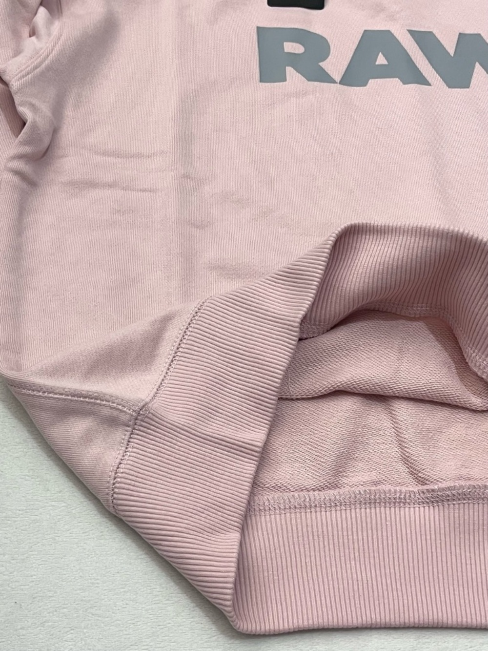G-Star RAW Premium Core RAW Crewneck Women’s Light Pink Sherland Sweatshirt - Picture 11 of 16